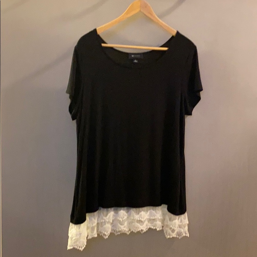 Black blouse with bottom detail